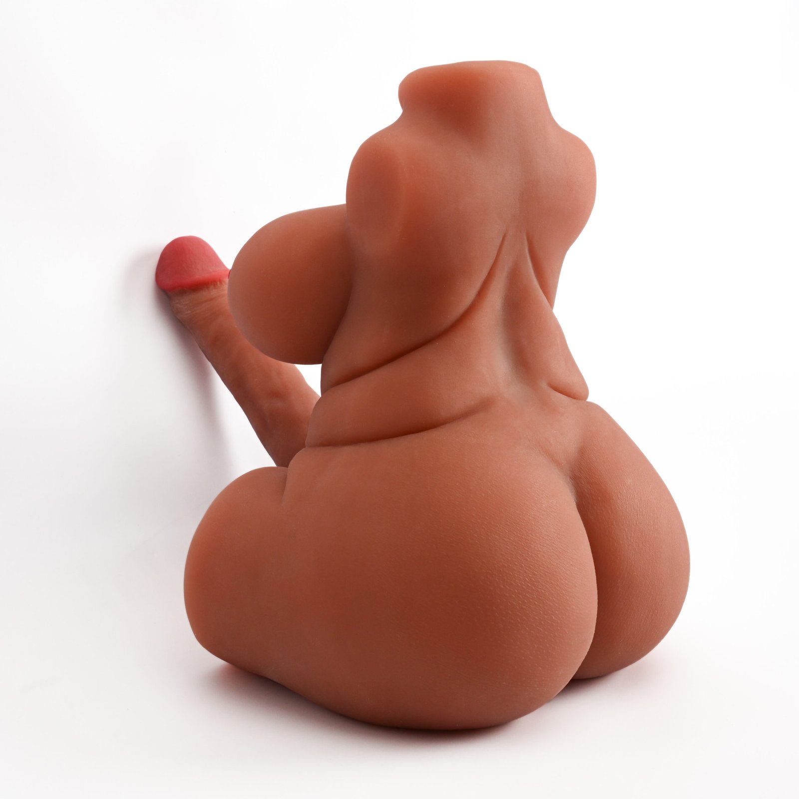 Realistik 4.3 kg Göğüs ve Entegre Dildo Kombinasyonlu Premium Mastürbatör