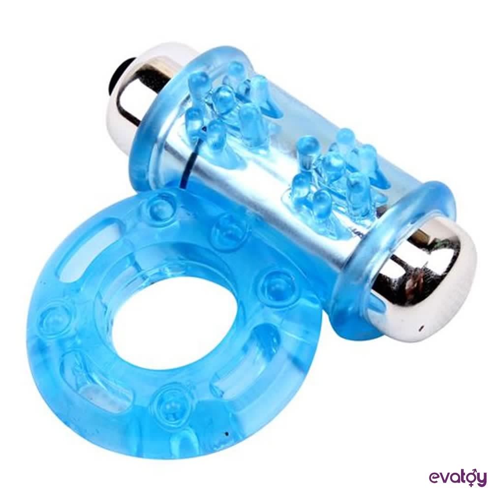 Evatoy SM Lock Titreşimli Mavi Penis Halkası