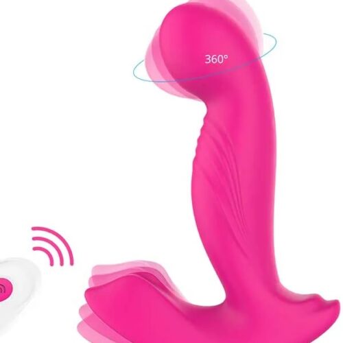 Giyilebilir Şarjlı Uzaktan Kumandalı Döner Başlı Klitoris Uyarıcılı Anal Vibratör – S165-2