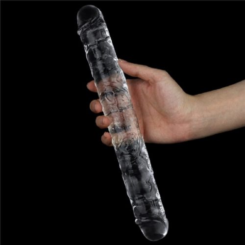 Evatoy Yeni Nesil 30 Cm Ultra Soft Çift Taraflı Şeffaf Dildo