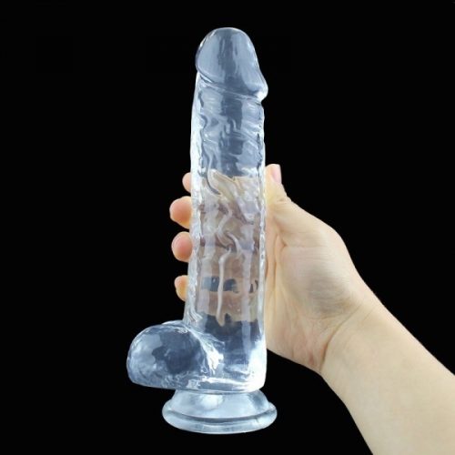 Evatoy SM 21 Cm Vantuzlu Şeffaf Kristal Jel Dildo