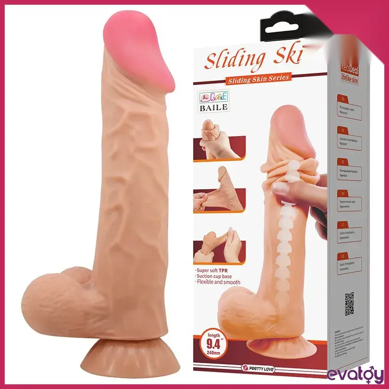 Baile 24 Cm Çift Katmanlı Kakırdaklı Dildo