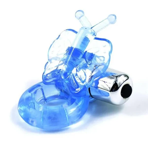 Butterfly Jelly Titreşimli Silikon Kelebek Penis Halkası - Görsel 3