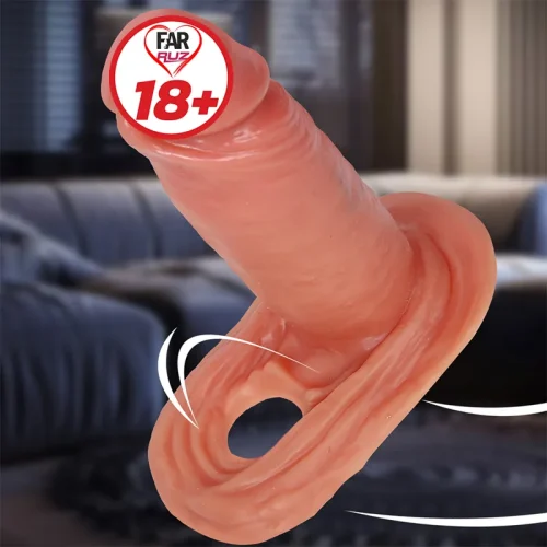 Evatoy 15 Cm Çift Katmanlı Halkalı Anal Penis Kılıfı