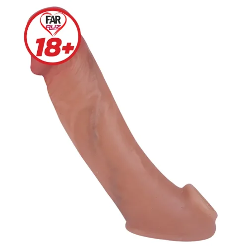 Evatoy 21 Cm Ultra Çift Katmanlı Testisli Penis Kılıfı