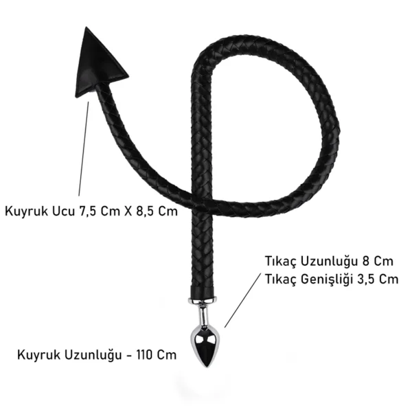 Evatoy Deri Şeytan Kuyruğu Anal Plug - Görsel 4