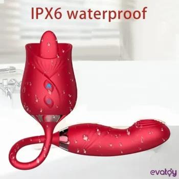 Evatoy Lick Rose Yalama, Titreşim ve Oynar Başlı Vibratör - Görsel 3