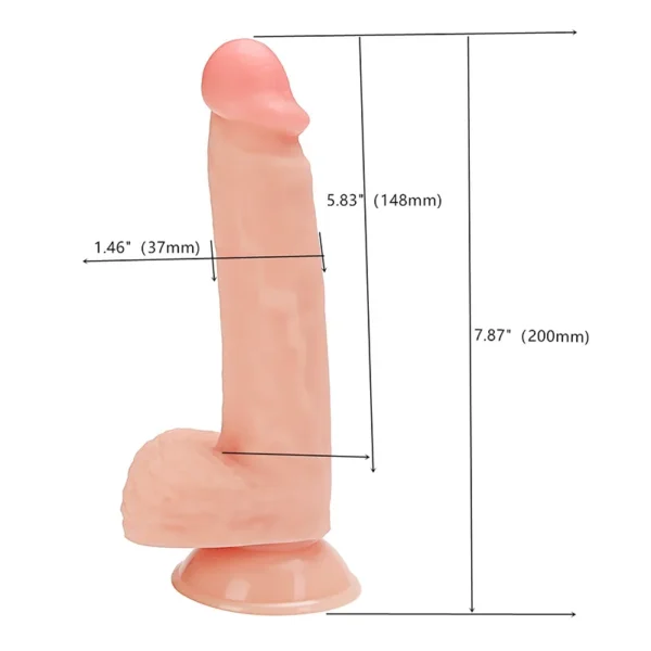 Evatoy Ricky 20 Cm Vantuzlu Realistik Dildo Penis - Görsel 2