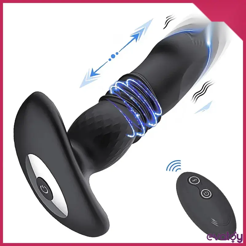 Kanu İleri Geri Hareketli Butt Plug Anal Vibratör