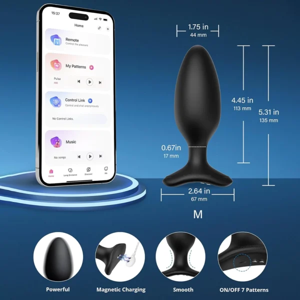 Lovense HUSH 2 Telefon Kontrollü 13.5 Cm Anal Plug - Görsel 5