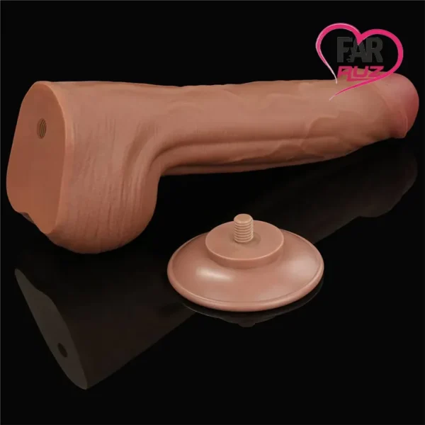 Lovetoy 29 Cm Çift Katmanlı Kayar Derili Melez Dildo - Görsel 3