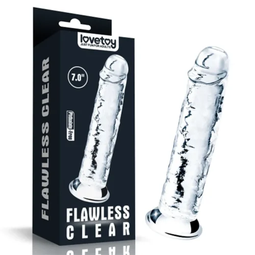 Lovetoy Flawless Clear 18 Cm Şeffaf Düz Dildo