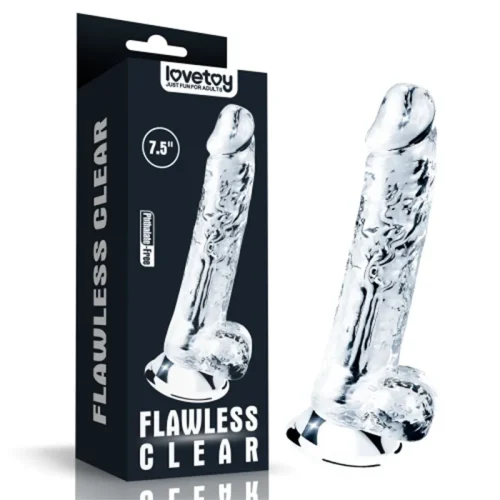 Lovetoy Flawless Clear 19 Cm Şeffaf Gerçekçi Dildo