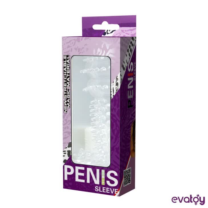 Evatoy Nights Sleeve Tırtıklı 14 Cm. Silikon Penis Kılıfı