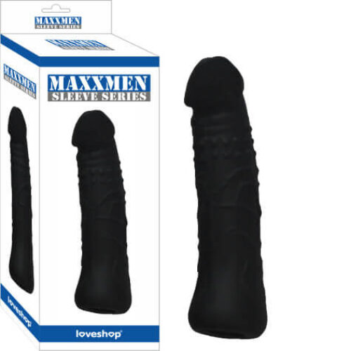 Maxxmen Sleeve 6 Cm dolgulu Siyah Penis Kılıfı – SM078-BLACK