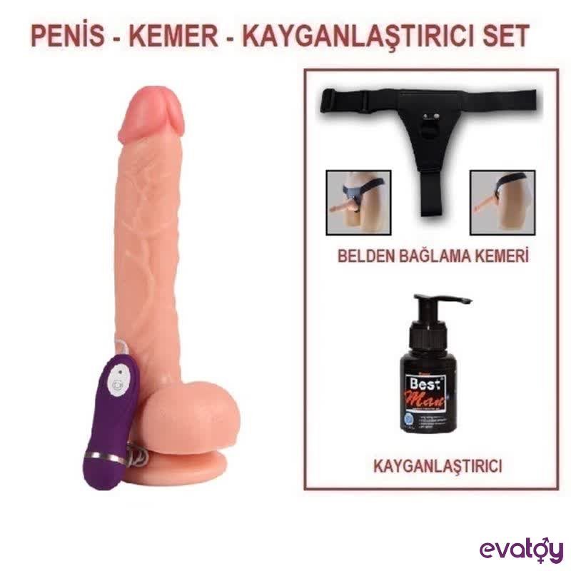 Evatoy 26 cm Gerçekçi Titreşimli Dildo Vibratör Penis - Optimus