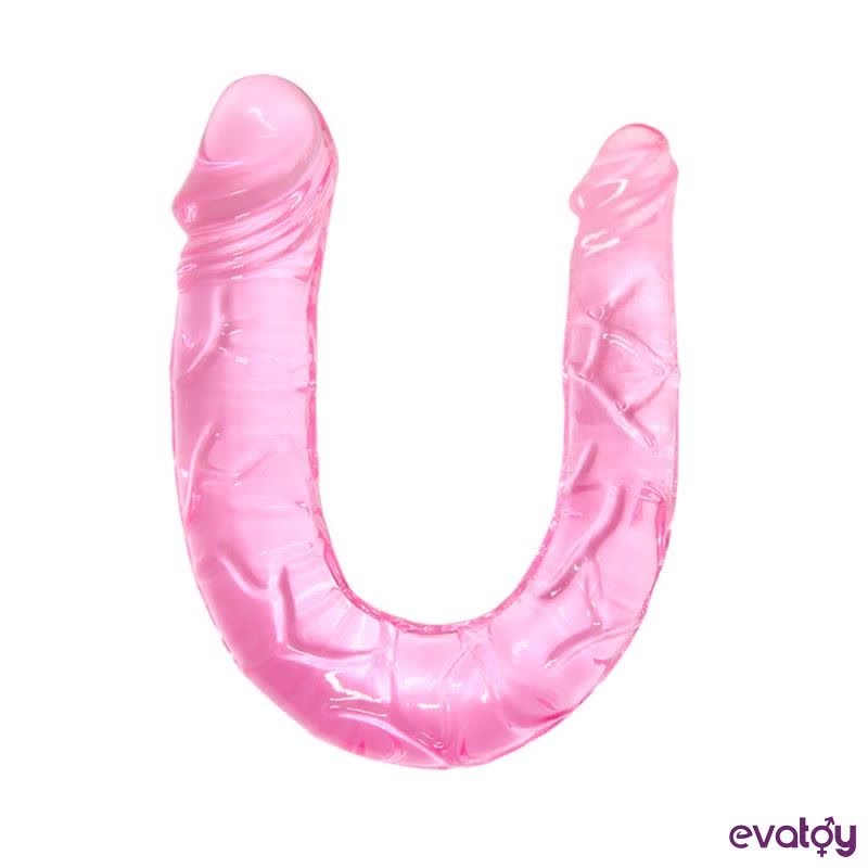 Evatoy 30 cm Çift Taraflı Jel Yumuşak Penis Dildo