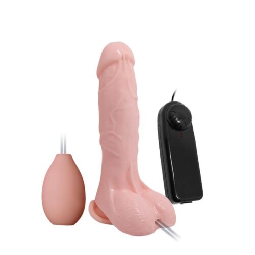 19,3 cm Pompalı Büyüyen Realistik Titreşimli Penis Anal Vajinal Dildo Mastürbatör – SM1273