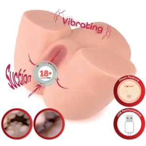 5.3 KG Sesli ve Emme Fonksiyonlu Şarjlı Kalça Mastürbatör Çift Girişli