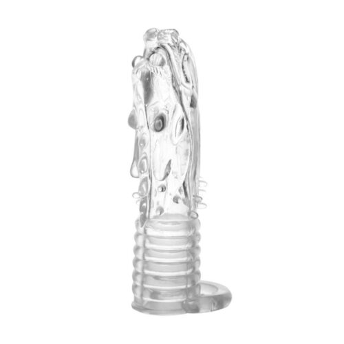 14 cm Klitoris Uyarıcı Dildo Silikon Penis Kılıfı Uzatmalı Şeffaf Kılıf – SM8205