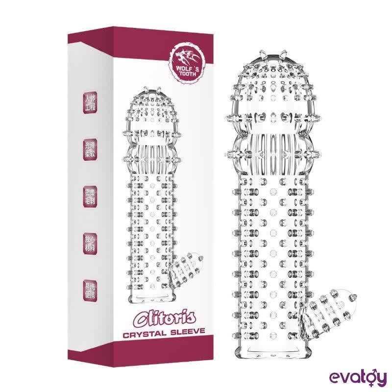 Evatoy Vajinal Uyarıcı Tırtıklı Uzatmalı Penis Kılıfı