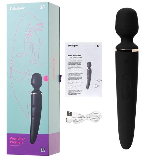 Evatoy Satisfyer Wand-er Woman 34 Cm Siyah/Gold Vibratör