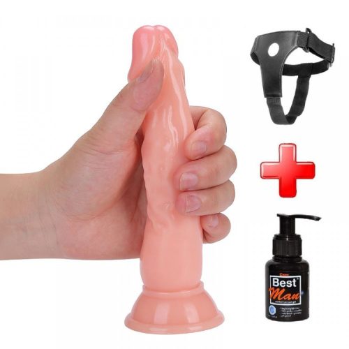 Evatoy 18 cm. Belden Bağlamalı  Vantuzlu Realistik Penis