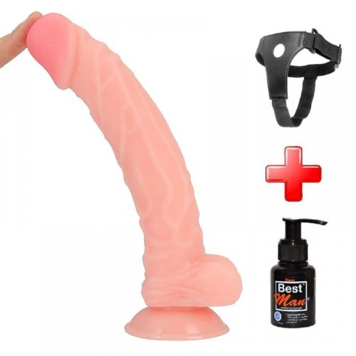 Evatoy 25 cm. Belden Bağlamalı Realistik Vantuzlu Penis