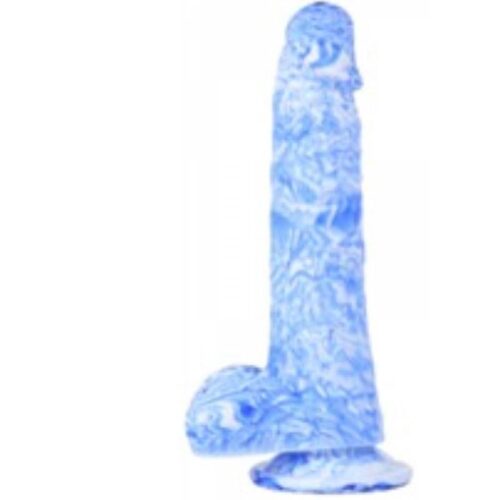 Mavi Realistik Silikon Vantuzlu Dildo Penis – SV1603